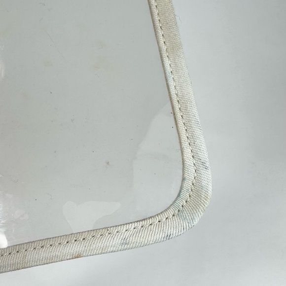 Coach Clear & Tan Leather Transparent Wristlet - Picture 4 of 4